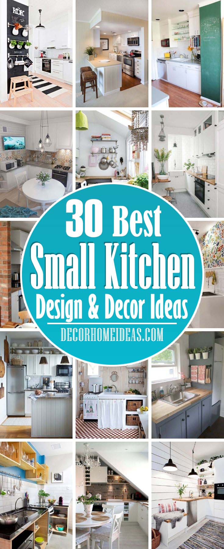 Best Small Kitchen Design And Decor Ideas. Having a small kitchen isn't the issue—it's having a cluttered kitchen that'll drive you insane. These decor ideas will maximize your space's efficiency. #decorhomeideas