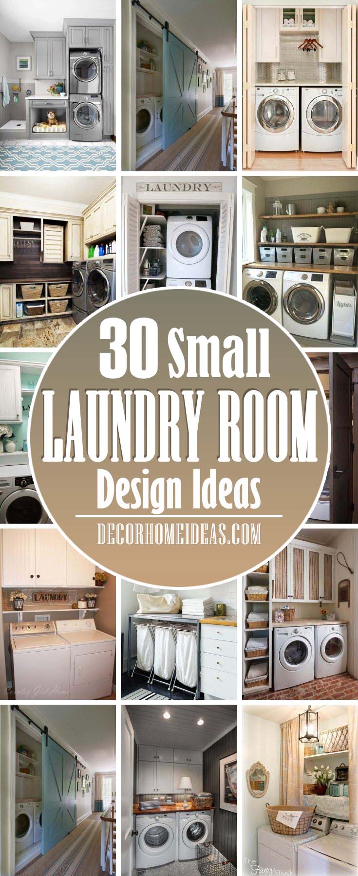 Best Small Laundry Room Design Ideas. If your home isn't blessed with a huge laundry room to wash and fold your clothes, don't worry. All of these room ideas—with built-in storage tips—will help you make the most of what you do have. #decorhomeideas