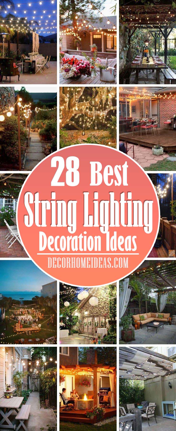 Best Yard Patio String Lighting Ideas. String lights aren’t just for festive holidays. These bright, affordable mini-bulbs can add sparkle and enjoyment to your outdoor spaces, whatever the season.