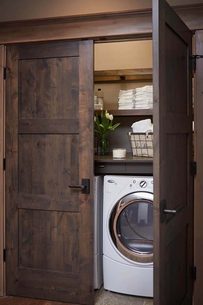 Breath of Fresh Air Laundry Room #laundryroom #small  #design #decorhomeideas