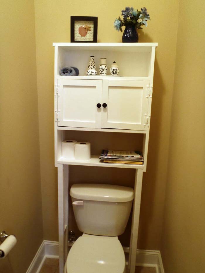 Cheap but Chic Vertical Bathroom Organizer #spacesaving #storage #organization #decorhomeideas