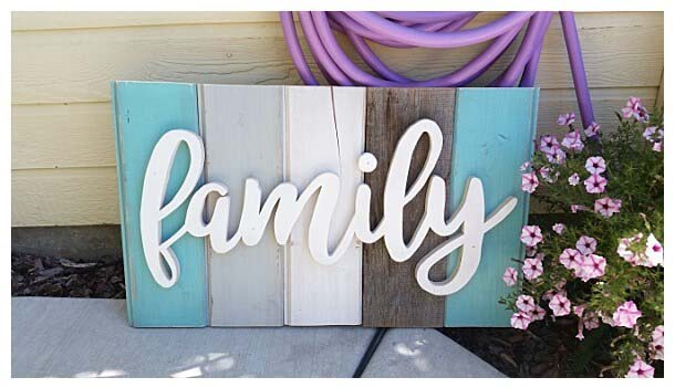 Distressed Barn Wood Word Art #diy #pallet #sign #decorhomeideas