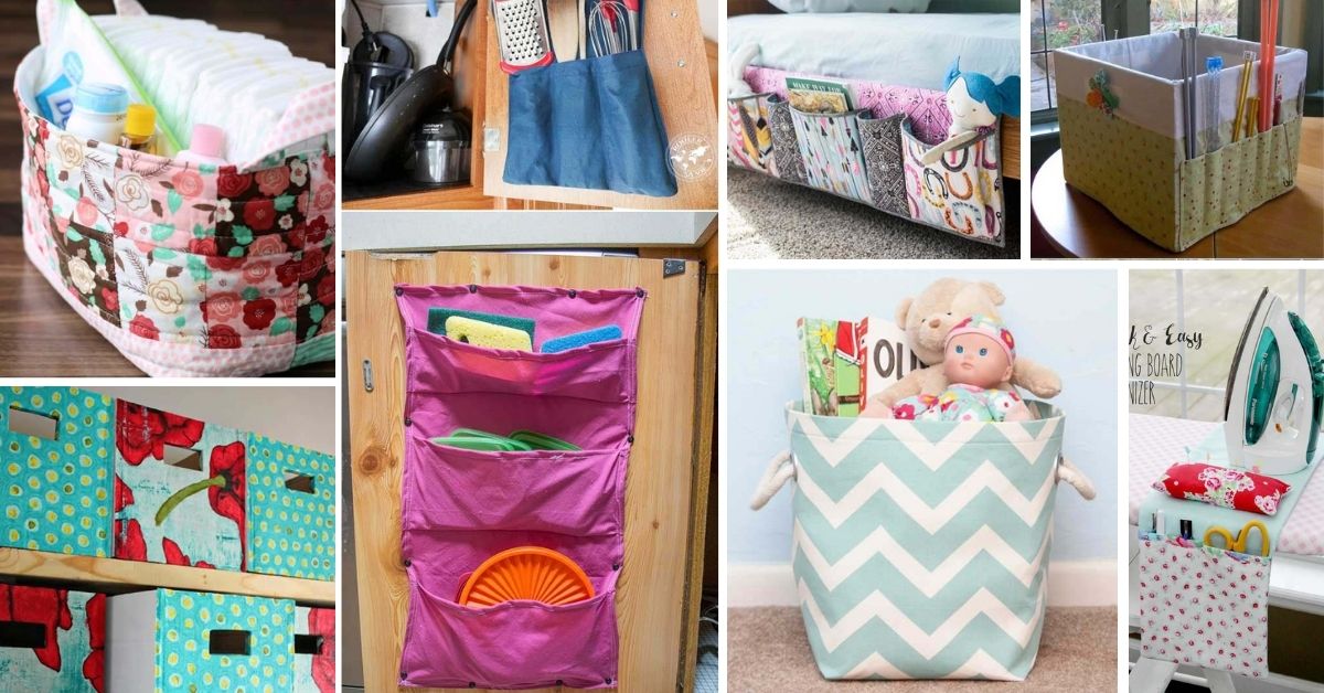 DIY Fabric Storage Bins And Organizers