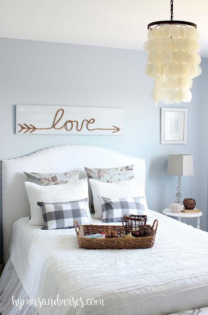 DIY Jute Rope Love Sign #diy #pallet #sign #decorhomeideas