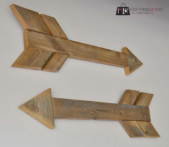 DIY Wood Arrows #diy #pallet #sign #decorhomeideas