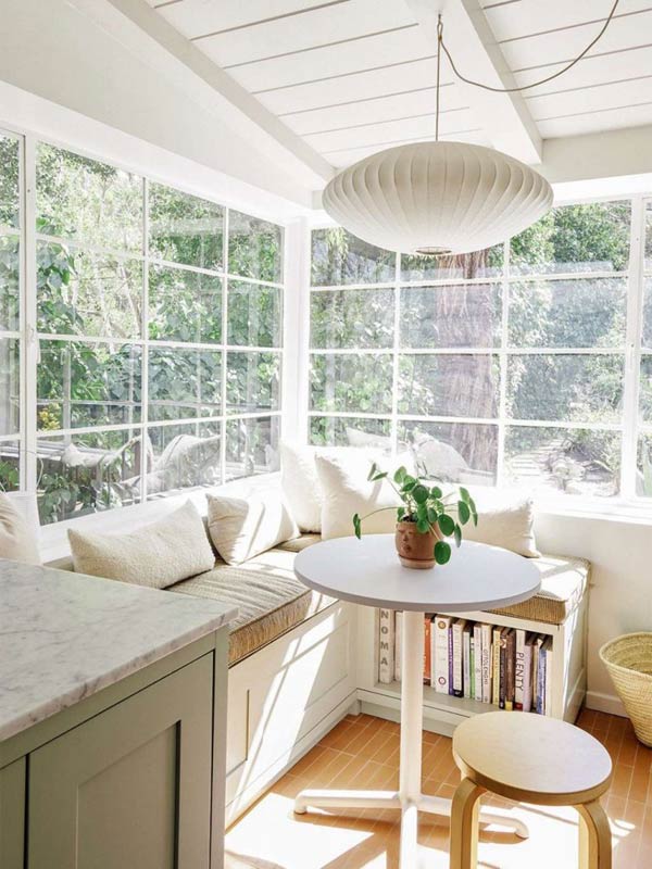 Dreamy Sunroom Seating Area #kitchen #bench #decorhomeideas