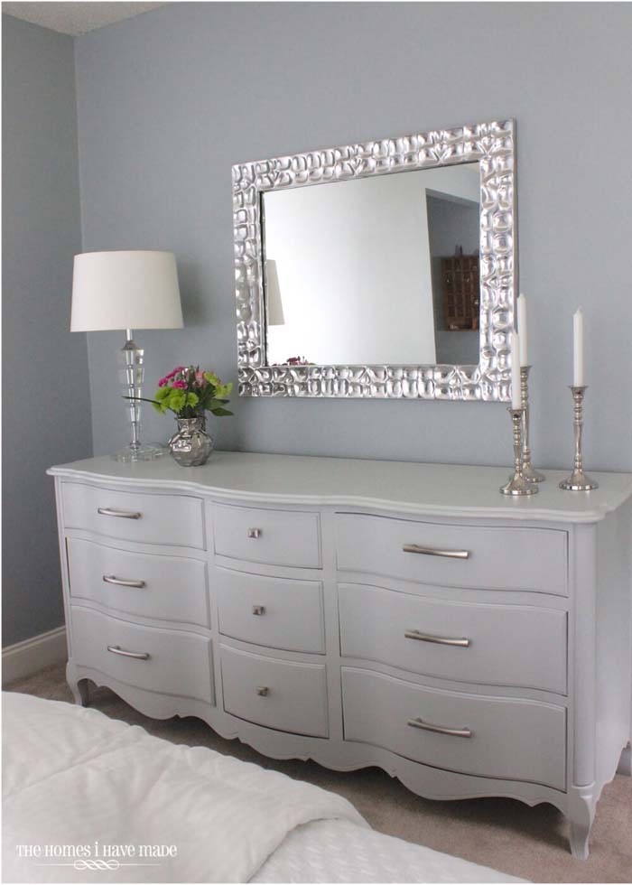 Elegant Modern Silver Framed Mirror #mirror #decoration #decorhomeideas