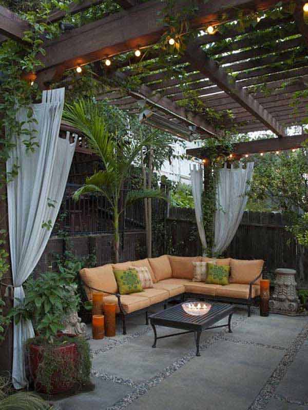 Elegant Pergola String Lights #stringlight #garden #yard #decorhomeideas