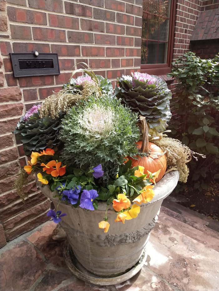 Fall Festive Planter #fall #garden #decoration #decorhomeideas