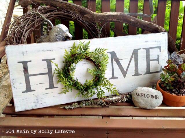 Farmhouse Style Inspired Home Sign #diy #pallet #sign #decorhomeideas