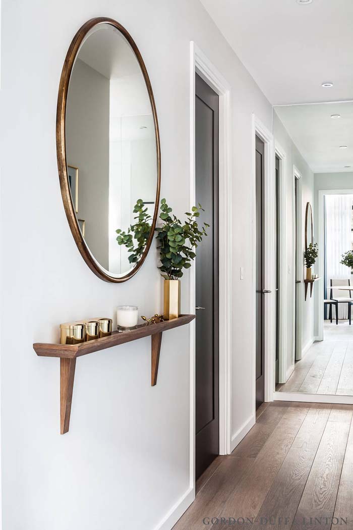 Full-Length Mirrored Hallway Illusion Wall #mirror #decoration #decorhomeideas