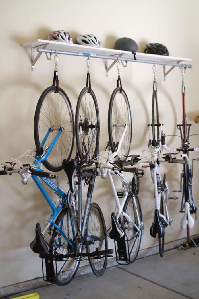 Garage Organization Project for Bicycles #garage #organization #declutter #decorhomeideas