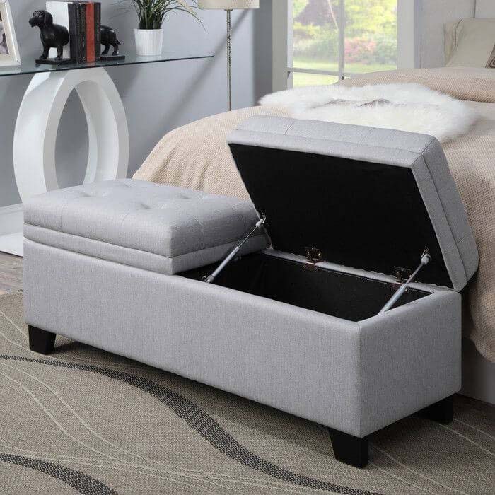 Hidden Box Seat Storage #bedroom #storage #organization #decorhomeideas