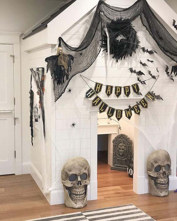 Indoor Halloween Playhouse Ideas #halloween #kidsroom  #nursery #decorhomeideas