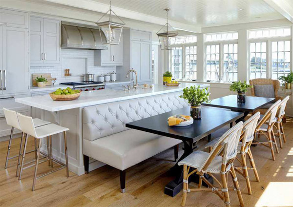 Island Bench Doubles as Dining Area #kitchen #bench #decorhomeideas