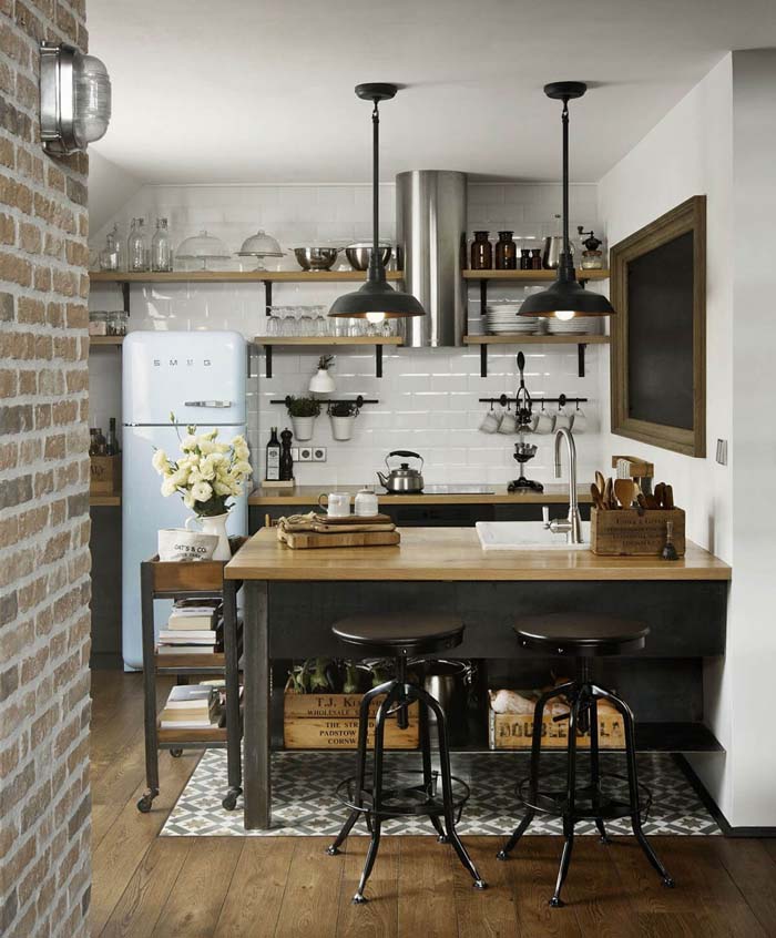 Keeping Rustic Alive and Well #small #kitchen #design #decorhomeideas