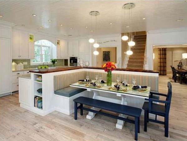 L Shaped Kitchen Island With Bench