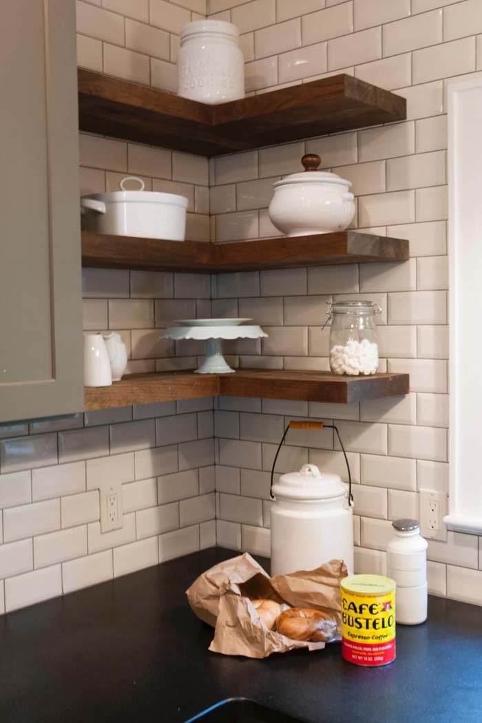 Open Wall Cabinet for the Kitchen #storage #corner #organization #decorhomeideas