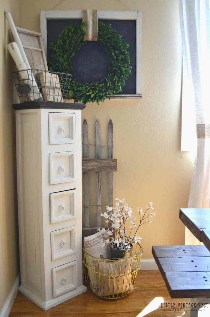 Repurpose a Cabinet Transform a Corner #diningroom #storage #decorhomeideas