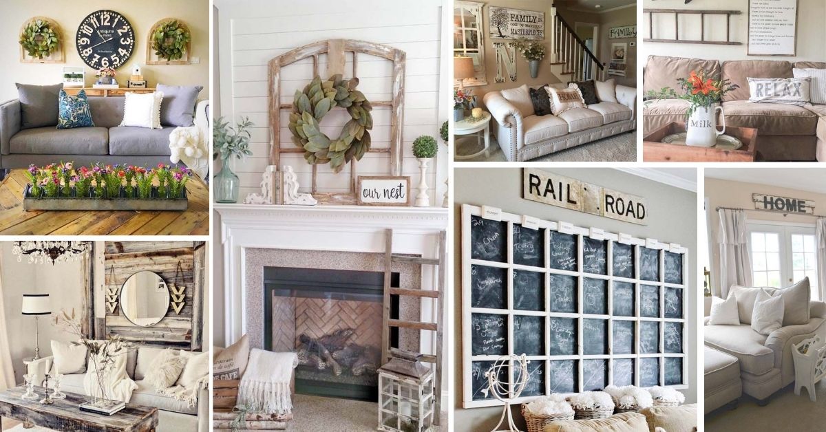 32 Beautiful Rustic Living Room Wall Decor Ideas Home - Rustic Farmhouse Wall Decor Ideas