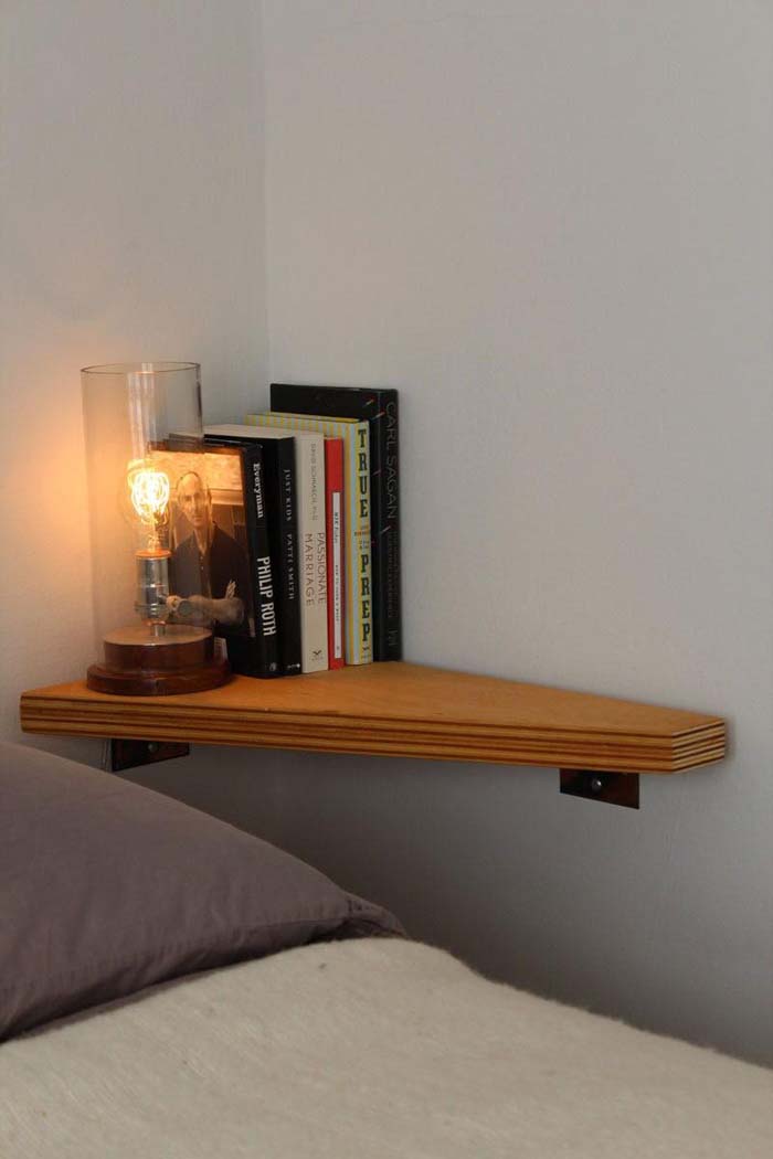 Simple Wall Shelf for the Bedroom #storage #corner #organization #decorhomeideas