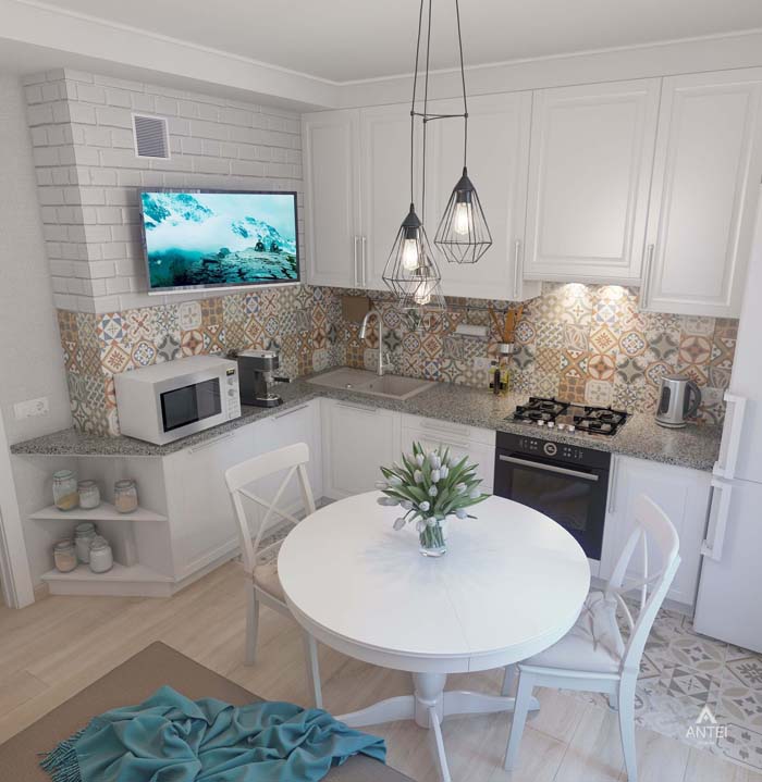 Snazzy Colored and Designed Backsplash #small #kitchen #design #decorhomeideas