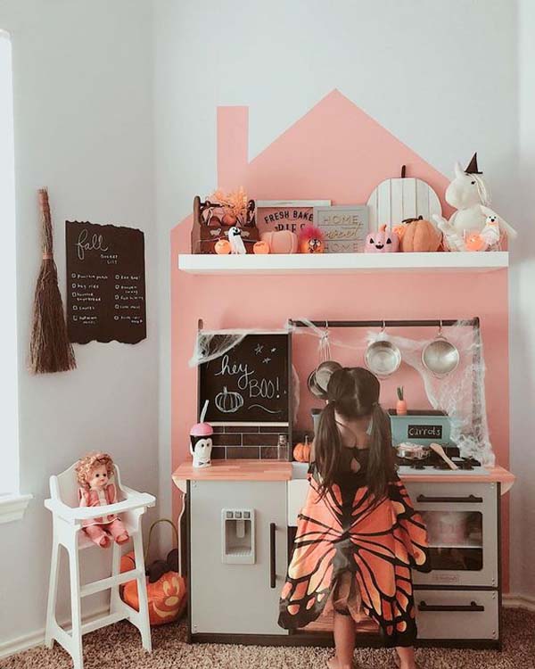 Spooky Play Kitchen Ideas #halloween #kidsroom  #nursery #decorhomeideas