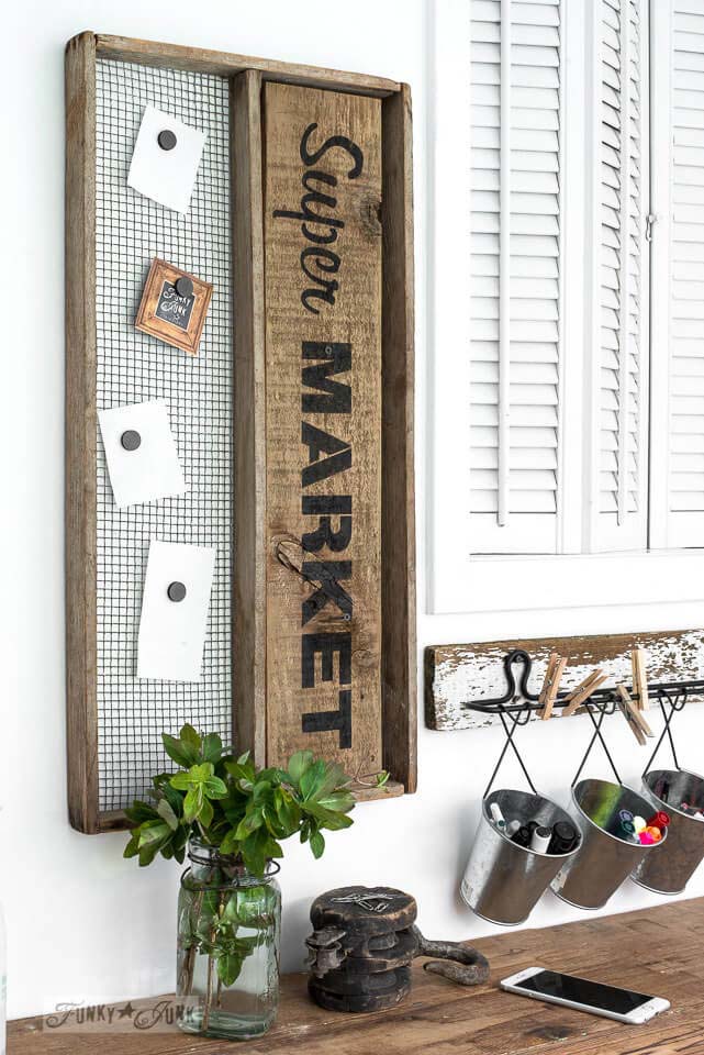 Super Market Shopping List Sign #diy #pallet #sign #decorhomeideas