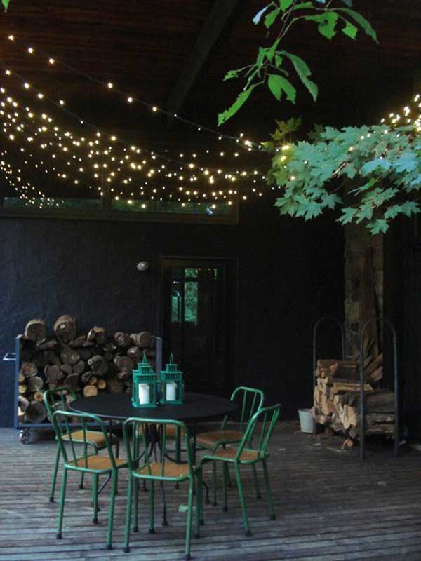 Tiny White Fairy Lights Brighten a Dark Corner #stringlight #garden #yard #decorhomeideas