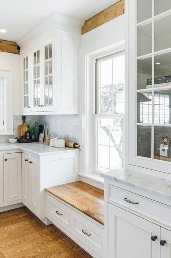 Tiny Window Seat Bench Doubles as a Storage Unit #kitchen #bench #decorhomeideas