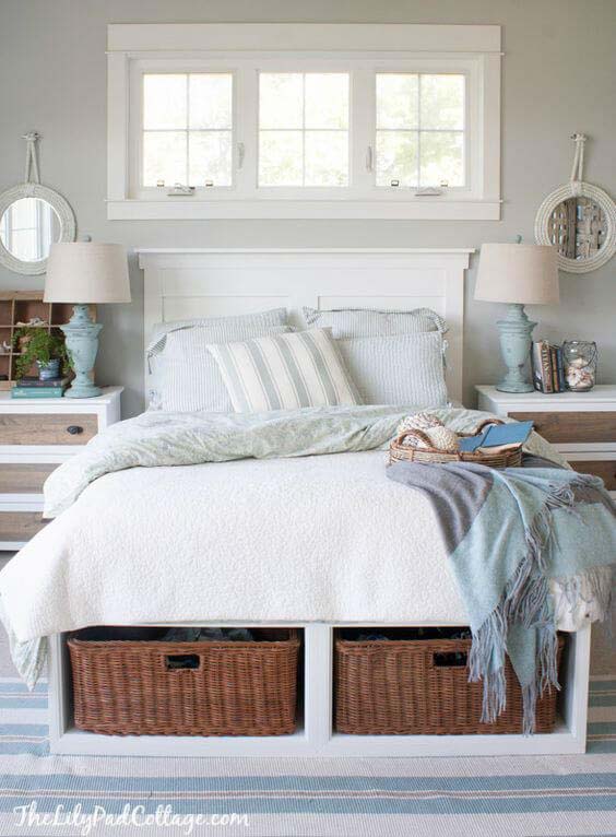 Under-The-Bed Rustic Wicker Storage Baskets #bedroom #storage #organization #decorhomeideas