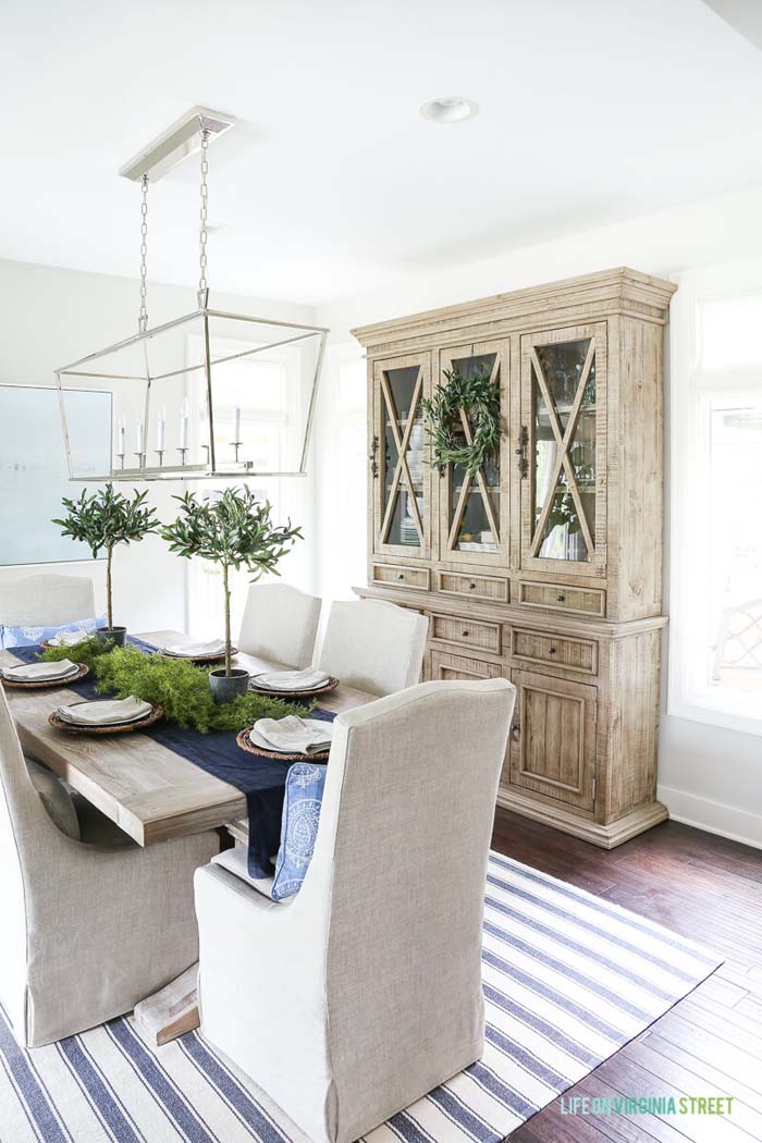 X Accent Distressed China Cabinet #diningroom #storage #decorhomeideas