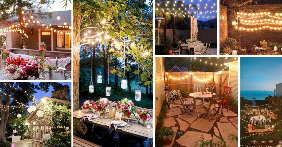 Yard Patio String Lighting Ideas