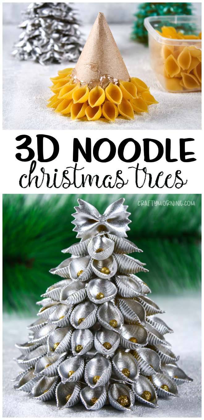 3D Pasta Noodle Christmas Tree #Christmas #tree #crafts #decorhomeideas