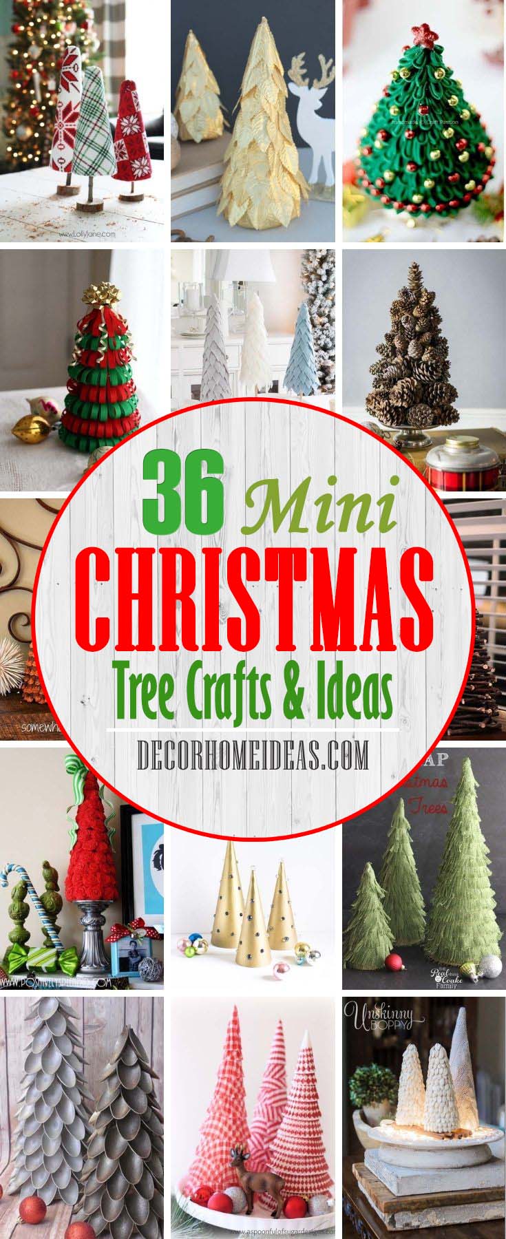 Best DIY Mini Christmas Tree Crafts. Add a little holiday cheer to your home with these festive tabletop DIY Christmas tree decorations! These Christmas tree crafts are fun, easy & kid-friendly #decorhomeideas