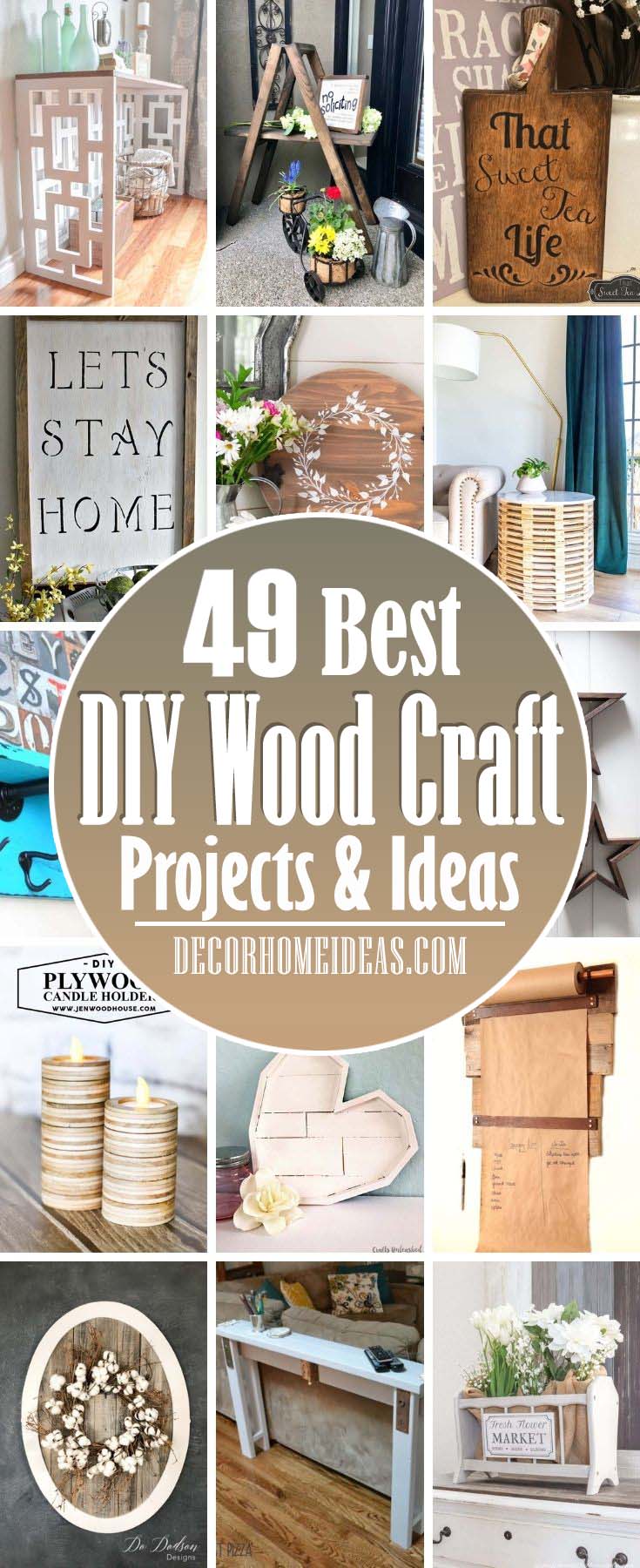 48 Beautiful DIY Wood Craft Projects That Are Easy To Do | Decor Home Ideas