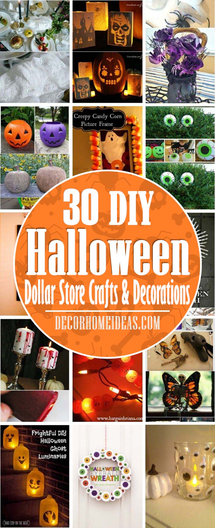 Best Dollar Store Halloween Crafts And Decorations. Trying to spruce up your home with some Halloween fright, but don't want to spend a lot? Well, there are many awesome spooky crafts you can make yourself with just a few simple, cheap supplies from the dollar store. #decorhomeideas