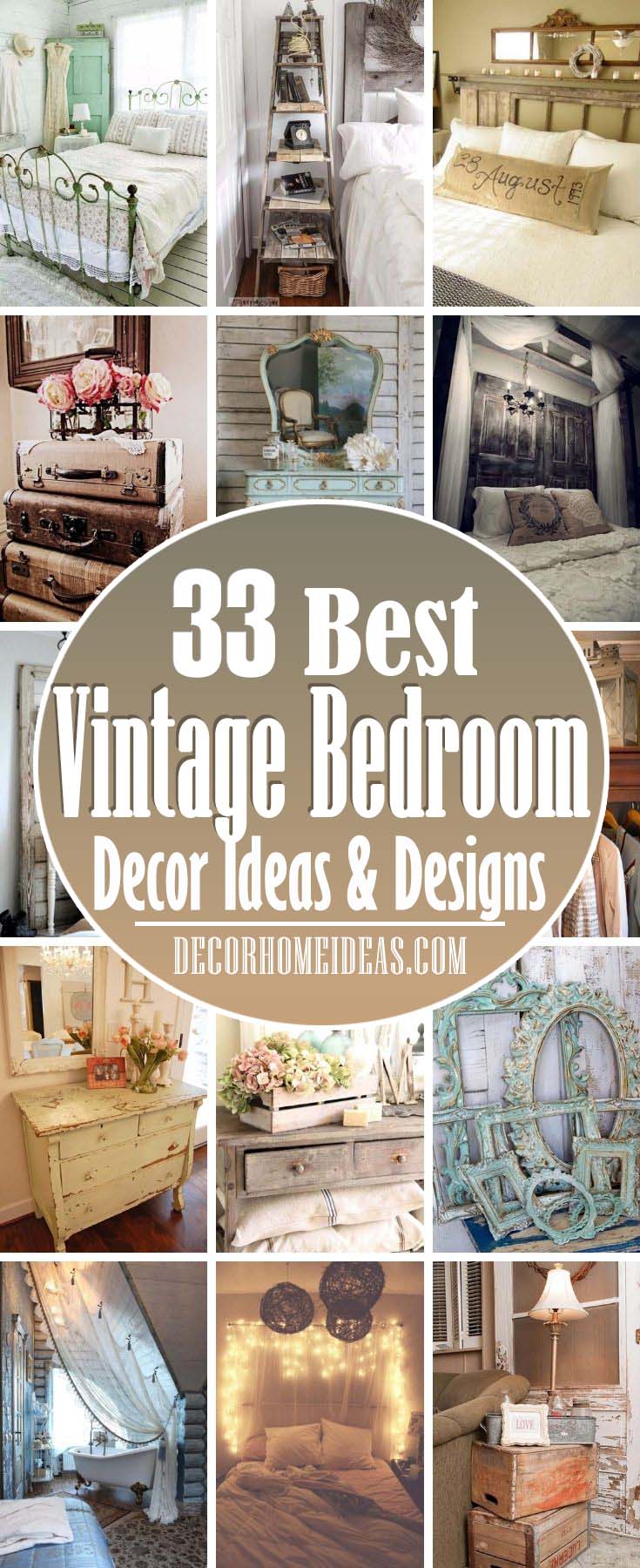 Best Vintage Bedroom Decor Ideas. This exquisite and delicate vintage style is very popular, and we’ve prepared some adorable bedroom design ideas for those who like it.  #decorhomeideas