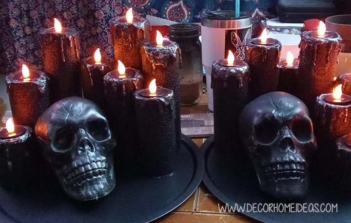 Black Skulls Pool Noodle Halloween Decor