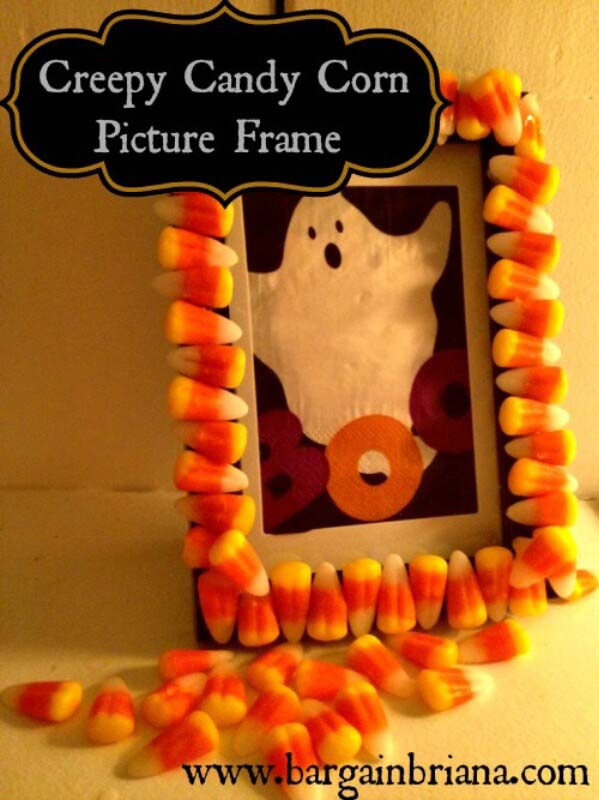 Candy Corn Frame #Halloween #Dollarstore #crafts #decorhomeideas