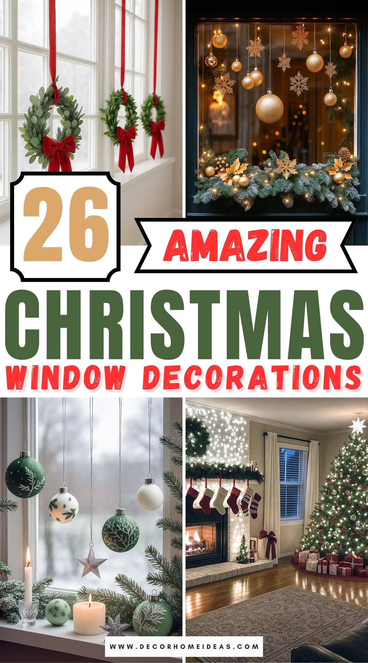 Transform your home into a winter wonderland with these creative Christmas window decorations. From wreaths and candles to ornaments and garlands, these ideas make your windows sparkle with festive beauty.