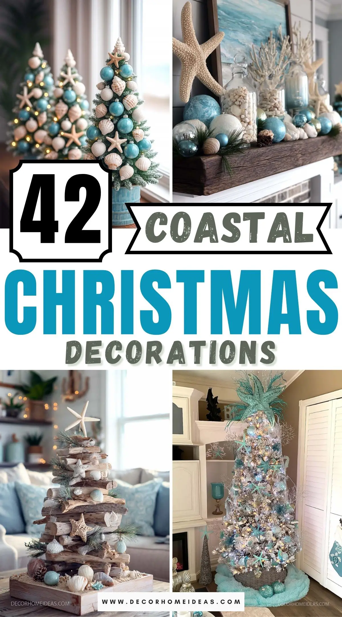 Bring seaside charm to your Christmas decor with these gorgeous coastal DIY ideas. Seashell trees, driftwood displays, and ocean-inspired mantel decor create the perfect beach-holiday vibe.