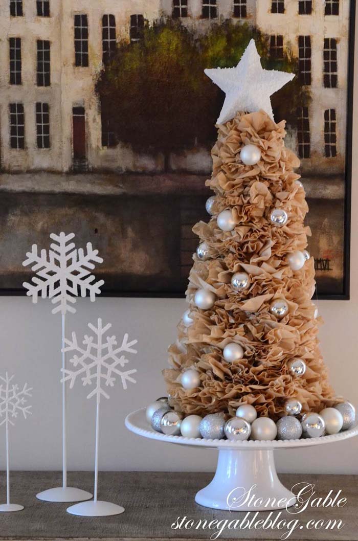 Coffee Filter Tree And Wreath DIY #Christmas #dollarstore #diy #decorhomeideas