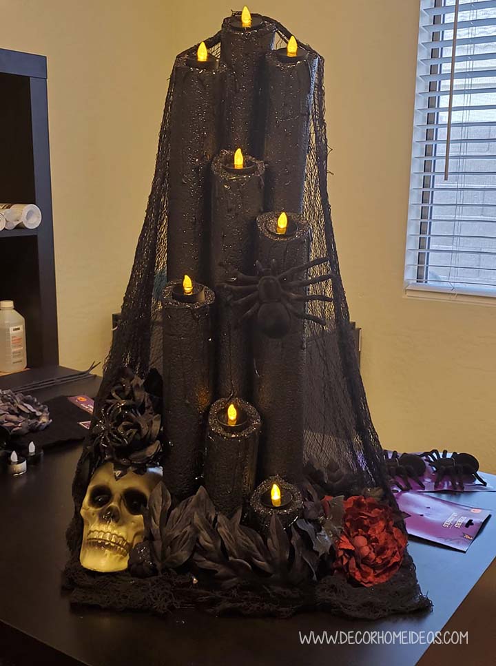 Dark Halloween Decor From Pool Noodles