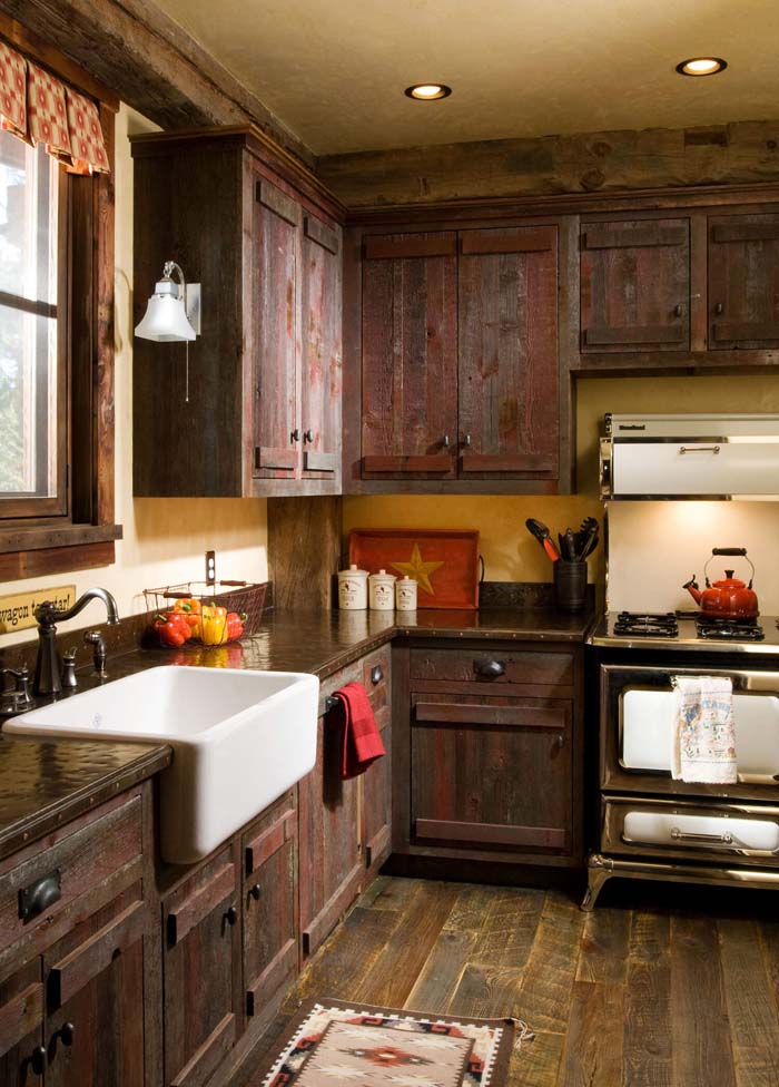 Dark Oak Unfinished Farmhouse Cabinets #farmhouse #kitchen #cabinet #decorhomeideas