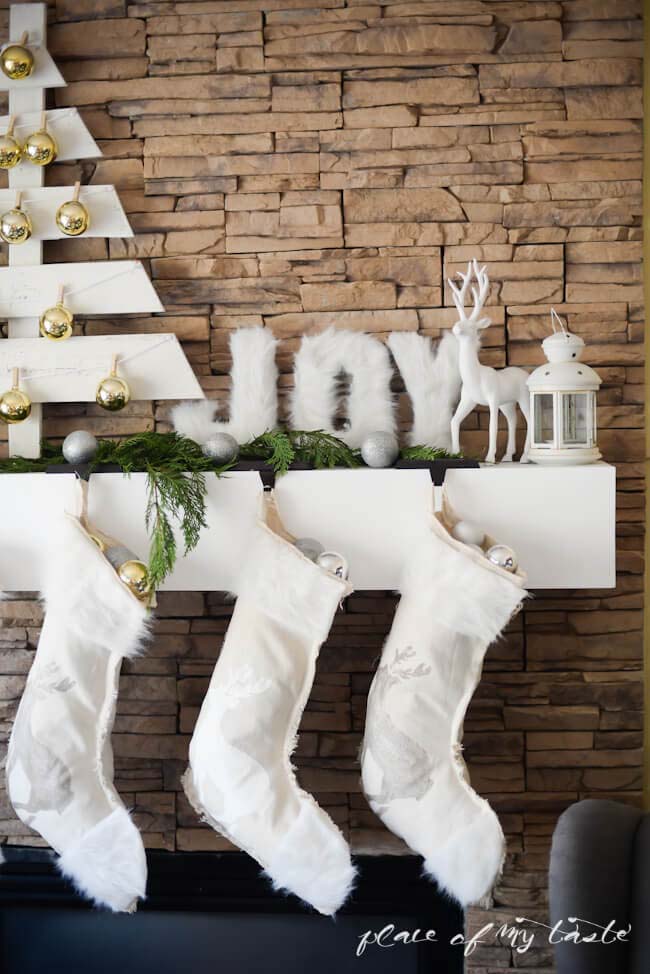 DIY Fur Letters #Christmas #dollarstore #diy #decorhomeideas