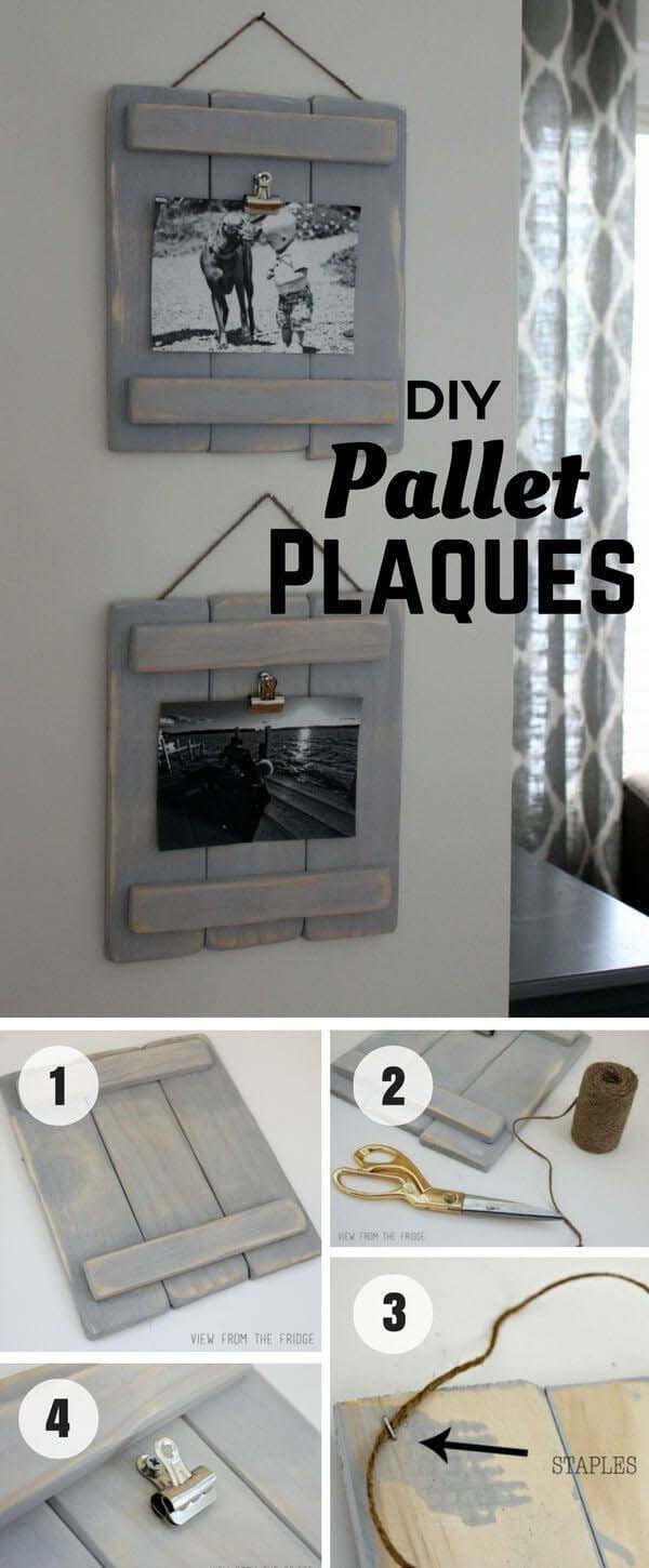 DIY Pallet Plaques #diy #wood #crafts #decorhomeideas