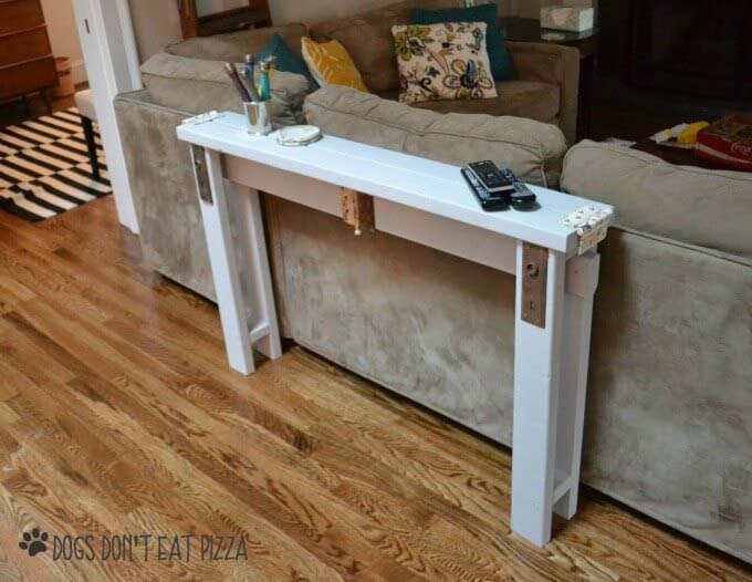 DIY Sofa Table From 2X4S #diy #wood #crafts #decorhomeideas