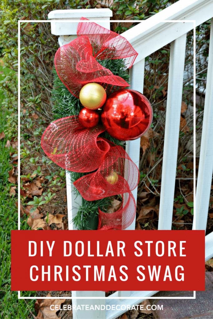 Dollar Store Christmas Swags #Christmas #dollarstore #diy #decorhomeideas