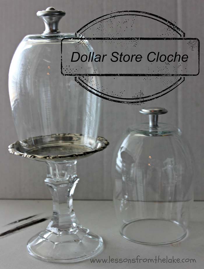 Dollar Store Cloche #dollarstore #diy #homedecor #decorhomeideas